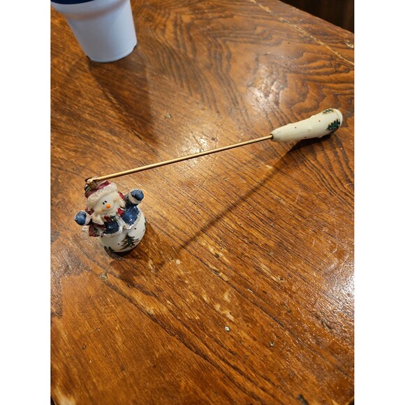 Snowman candle snuffer - resin metal - Picture 2 of 7